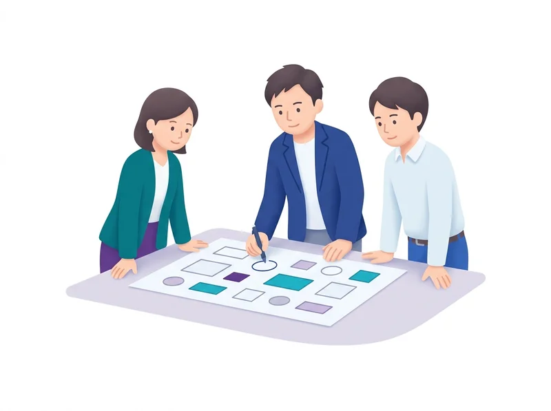 チームで対象範囲と問いをホワイトボードで決めている様子